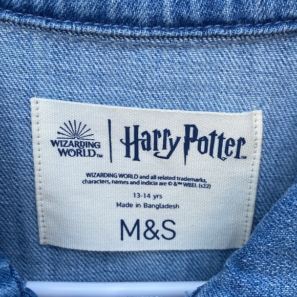 Marks & Spencer M&S Harry Potter Denim Boilersuit jumpsuit size 13-14 years kids - Picture 4 of 16
